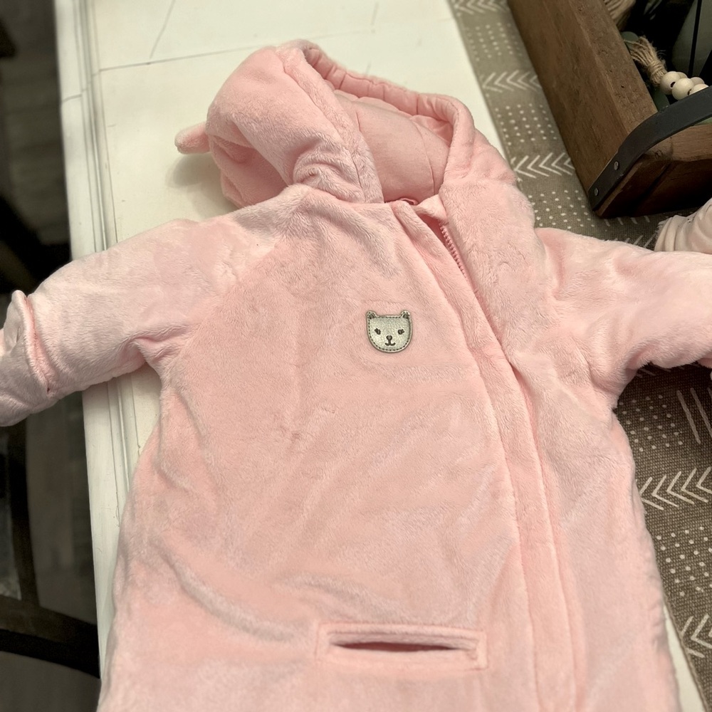 Pink Carter’s 0-6 Months One Piece Snowsuit/ Bunting Bag